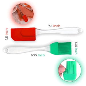 2 pc Set--Silicone Spatula & Oil Brush