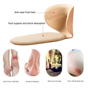 2pcs T-Shape Shoe Heel Insoles