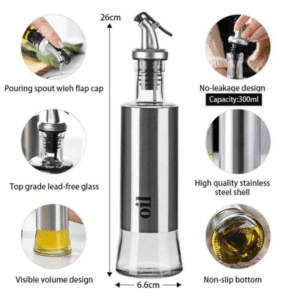 Cooking Oil Vinegar Bottle with Dropper