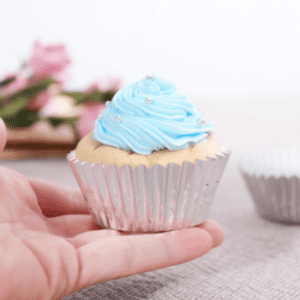 100Pcs Silver Aluminium Foil Cup Cake