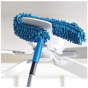 Flexible Microfiber Fan Duster With Long Rod Handle