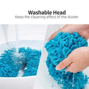 Flexible Microfiber Fan Duster With Long Rod Handle