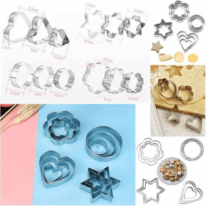 Pack Of 12 Stainless Steel Cookie Cutter