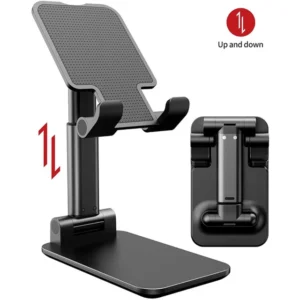 Alloy Desk Mobile Phone Holder Stand Metal Desktop Tablet Holder Table Cell Phone Foldable Extend Anti-slip Support Bracket