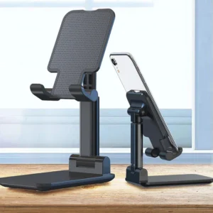 Alloy Desk Mobile Phone Holder Stand Metal Desktop Tablet Holder Table Cell Phone Foldable Extend Anti-slip Support Bracket