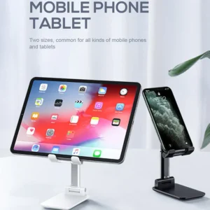 Alloy Desk Mobile Phone Holder Stand Metal Desktop Tablet Holder Table Cell Phone Foldable Extend Anti-slip Support Bracket